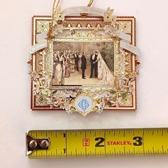 White House Ornament 2007 Grover Cleveland Wedding Christmas Original Box Paper. - Picture 3 of 16